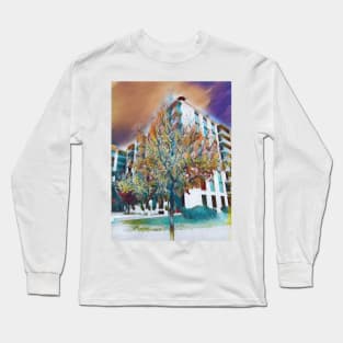 Apartment Block under a stormy sky Long Sleeve T-Shirt